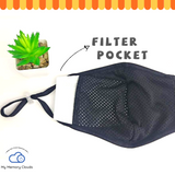 Rainbow Face Mask with Filter Pocket, Antibacterial, Adjustable Earloop, Washable, Reusable, Unisex, Neoprene Mask, Easy Fit.