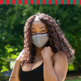 Holiday face mask Honeycomb Sparkle Face Mask with Pocket Filter, Fancy Bling Party Mask Adjustable Washable Unisex Christmas face mask