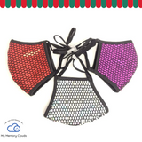 Holiday face mask Honeycomb Sparkle Face Mask with Pocket Filter, Fancy Bling Party Mask Adjustable Washable Unisex Christmas face mask