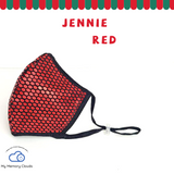 Holiday face mask Honeycomb Sparkle Face Mask with Pocket Filter, Fancy Bling Party Mask Adjustable Washable Unisex Christmas face mask