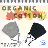 Organic Cotton - Antibacterial Face Mask for Petite & Youth face mask Adjustable Earloop Washable Reusable Unisex fancy face mask light weight