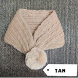 Kids Neck Warmer Winter Scarf  kid Muffler Baby Scarf Soft Wool hand knit pompom kids hat Neck wrap baby gift Christmas gift holiday gift