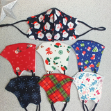 Christmas face mask, Holiday face mask, Santa Rudolph Reindeer Snowman gingerbread man candy cane Adjustable Neoprene Family mask X-MAS MASK