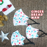 Christmas face mask, Holiday face mask, Santa Rudolph Reindeer Snowman gingerbread man candy cane Adjustable Neoprene Family mask X-MAS MASK