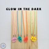 Glow Face Mask Lanyard - Glow In The Dark / face mask strap / Mask Necklace / Mask holder / Mask accessory / Christmas mask / Holiday mask