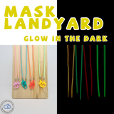 Glow Face Mask Lanyard - Glow In The Dark / face mask strap / Mask Necklace / Mask holder / Mask accessory / Christmas mask / Holiday mask